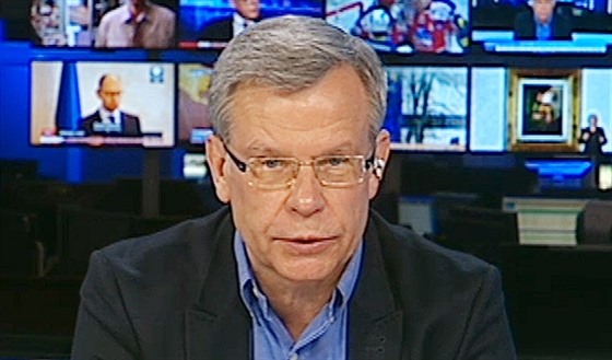 Ruský noviná Alexandr Kuranov ve vysílání eské televize