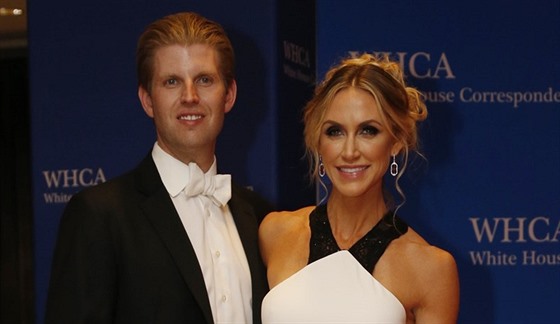 Eric Trump a jeho manelka Lara (Washington, 30. dubna 2016)