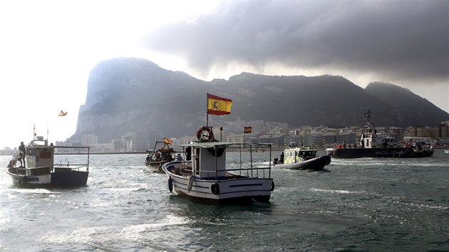 Protesty panlskch ryb u Gibraltaru v roce 2013