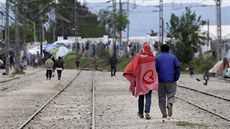 Uprchlický tábor na hraniním pechod Idomeni mezi eckem a Makedonií. (5....