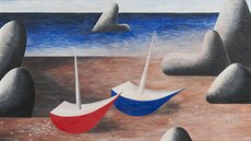 Jan Zrzavý, Bárky na pobřeží, 1948 Jan Zrzavý, Bárky na pobřeží, 1948