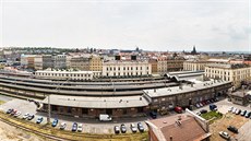 Pohled z budovy Florentina na lokalitu, kde vyroste první etapa projektu jménem...