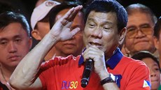 Kandidát na prezidenta Filipín Rodrigo Duterte. Předvolební průzkumy mu... Kandidát na prezidenta Filipín Rodrigo Duterte. Předvolební průzkumy mu...