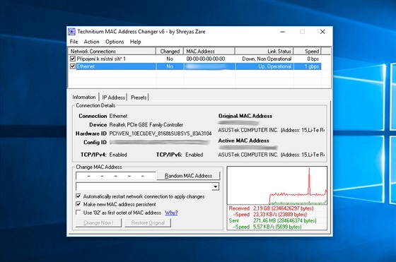 Technitium MAC Address Changer