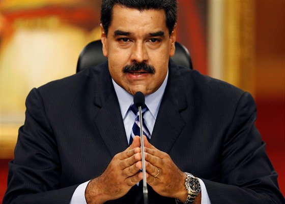 Venezuelský prezident Nicolás Maduro bhem tiskové konference v Caracasu (17....