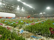 Stadion West Hamu po rozlukovm ceremonilu.