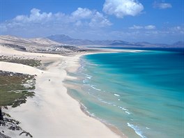 Sotavento, Fuerteventura, panlsko. Moe tady má tak tyrkysovou barvu! V...