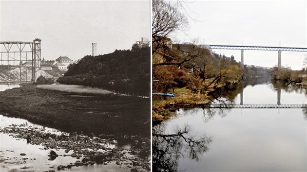 Znojmo kolem roku 1870 a v souasnosti