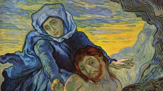 Vincent van Gogh - Pieta (podle Delacroixe) (1889)