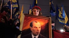 Stoupenci ukrajinské nacionalistické strany Svoboda uspořádali při příležitosti... Stoupenci ukrajinské nacionalistické strany Svoboda uspořádali při příležitosti...