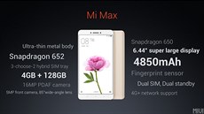 Xiaomi Mi Max a jeho hlavní parametry