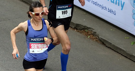 Ivana Sekyrová bhem karlovarského plmaratonu