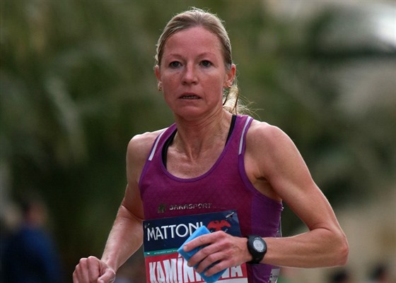 Petra Kamínková bhem karlovarského plmaratonu