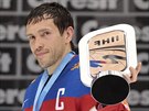Ruský kapitán Pavel Dacjuk po vyhraném duelu o bronz proti USA