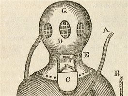 Takhle vypadala skica prvních výrobc potápských helem bratr Charlese a...