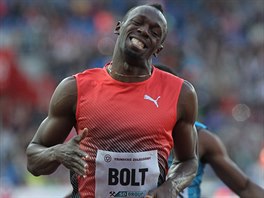 STOPROCENTN SPOKOJENOST CHYB. Jamajsk sprinter Usain Bolt na mtinku Zlat...