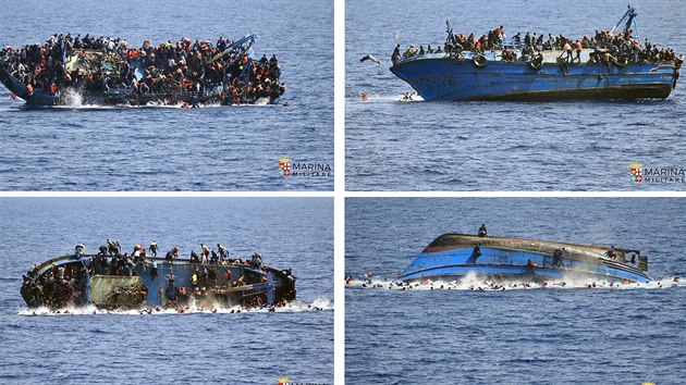 U beh Libye ve Stedozemnm moi se pevrtila lo s migranty. Nejmn sedm lid utonulo, dalch 500 se podailo zachrnit (25.5.2016)