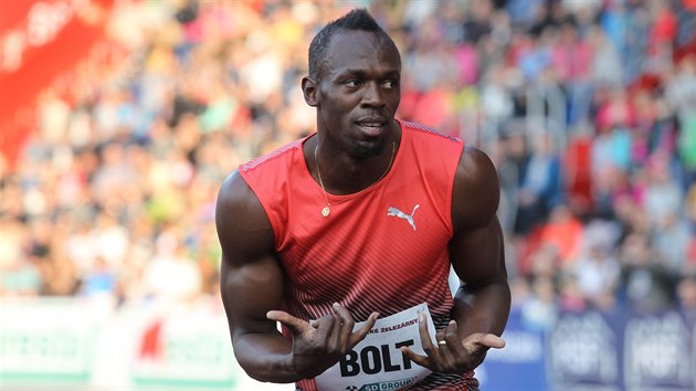 MILEK DAV. Jamajsk sprinter Usain Bolt na mtinku Zlat tretra.