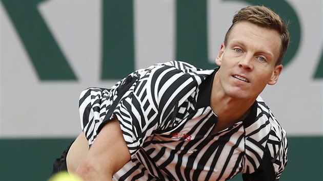 esk tenista Tom Berdych v duelu s Vaskem Pospisilem z Kanady.