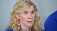 Ministryně školství, mládeže a tělovýchovy Kateřina Valachová na tiskové... Ministryně školství, mládeže a tělovýchovy Kateřina Valachová na tiskové...
