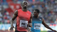 V CÍLI STOVKY. Jamajský sprinter Usain Bolt na mítinku Zlatá tretra.