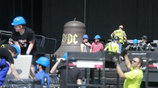 Přípravy na koncert AC/DC v pražských Letňanech Přípravy na koncert AC/DC v pražských Letňanech