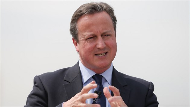 David Cameron bhem vystoupen v Londn (7. ervna 2016)
