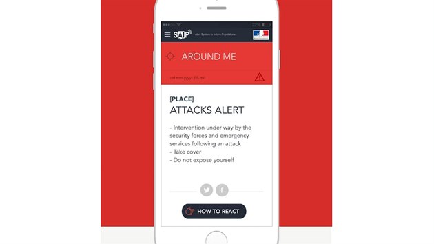 Mobiln aplikace SAIP varujc ped hrozbou teroristickho toku