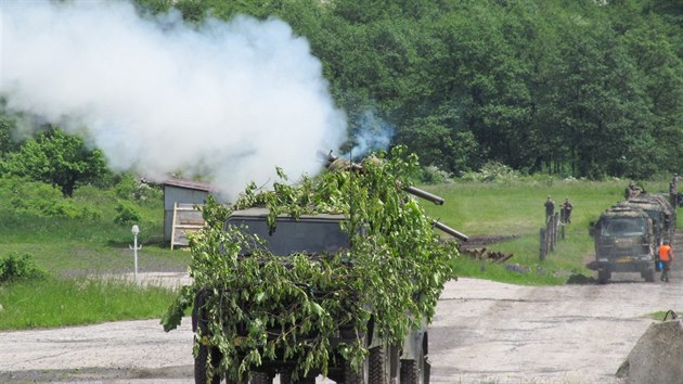 Bojov stelby z protiletadlovch raketovch komplet ve vojenskm jezdu Hradit na Karlovarsku v rmci cvien Tobruq Arrows 2016.