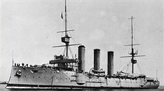 Pancéový kiník HMS Lancaster, na této lodi absolvoval Jack Cornwell výcvik v...
