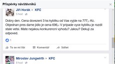 Zákazníci si na Facebooku dlají legraci z KFC kvli tou, jak (ne)vysvtluje,...
