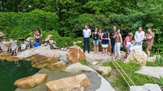 Křest tučňáků ve zlínské zoo. Křest tučňáků ve zlínské zoo.