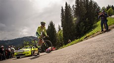ZA VÍTĚZSTVÍM. Španělský cyklista Alberto Contador z týmu Tinkoff šlape za... ZA VÍTĚZSTVÍM. Španělský cyklista Alberto Contador z týmu Tinkoff šlape za...