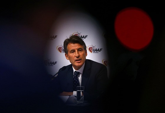 Prezident Mezinárodní atletické federace IAAF Sebastian Coe na tiskové...