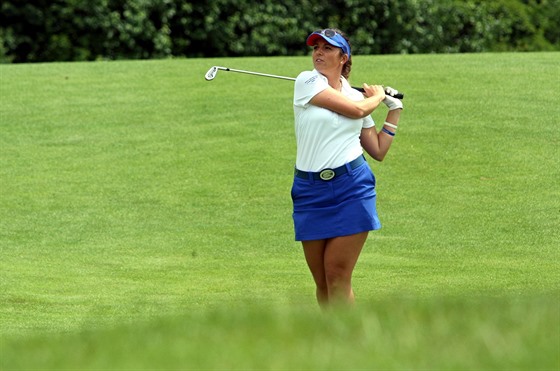 Karolína Vlková na turnaji série LET v Golf parku Plze.
