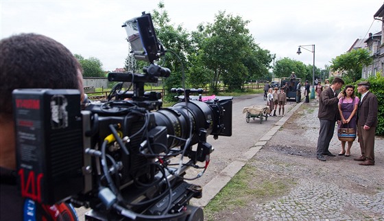 esko-nmecký táb natáí v Jaromi první scény filmu Odplata (15.6.2016).