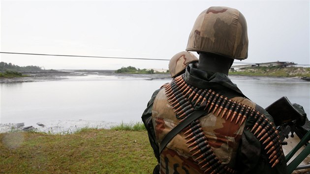Delta Nigeru je po desetiletch tby zamoen ropou. (2. ervna 2016)