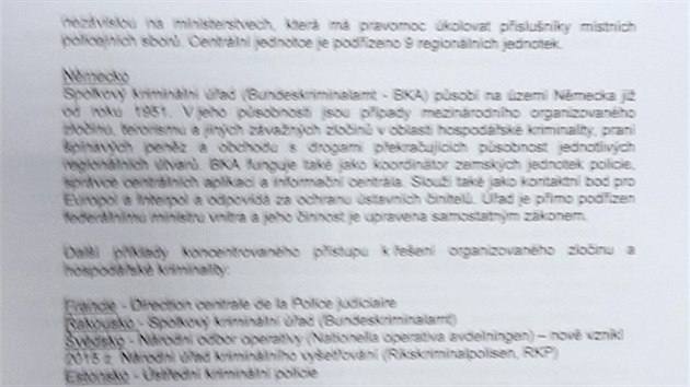 Informace ministerstva vnitra k organizační změně Policie ČR (strana 3)