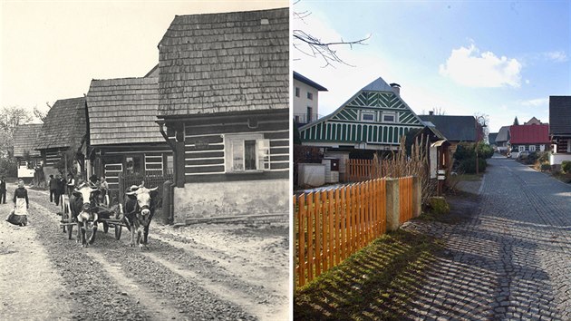 Zvdav ulika v Jilemnici v roce 1907 a v souasnosti