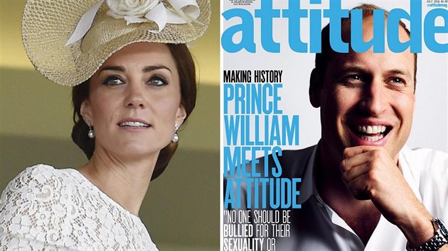 Vvodkyn Kate na dostizch v Ascotu a princ William na oblce magaznu Attitude
