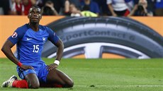 Francouz Paul Pogba lituje nepromnné ance na zaátku druhého poloasu.