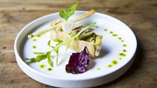 Bramborový salát s konfitovaným tuákem a olivovou majonézou podle Gastrobaru...