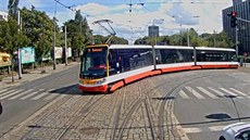 Z pohledu řidiče tramvaje na Žižkově Z pohledu řidiče tramvaje na Žižkově