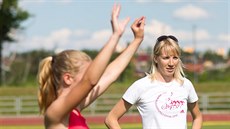 Česká výškařka Iva Straková coby atletická trenérka Česká výškařka Iva Straková coby atletická trenérka