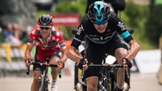 Chris Froome jede pro vítězství v páté etapě Dauphine. Chris Froome jede pro vítězství v páté etapě Dauphine.