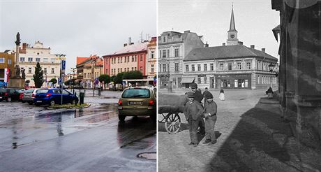 Nymburk dnes a na snímku z roku 1900.