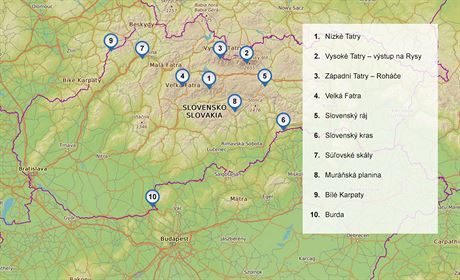 Slovensko pro horaly. Nejkrsnj vlety v prodnch oblastech