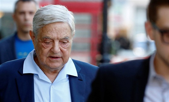 Miliardá George Soros mluvil v Londýn na akci poádané skupinou Otevené...