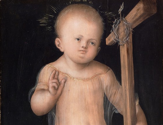 Lucas Cranach starí, ehnající Jezulátko, cca. 1520