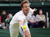 esk tenista Tom Berdych zahrv mek v 1. kole Wimbledonu.